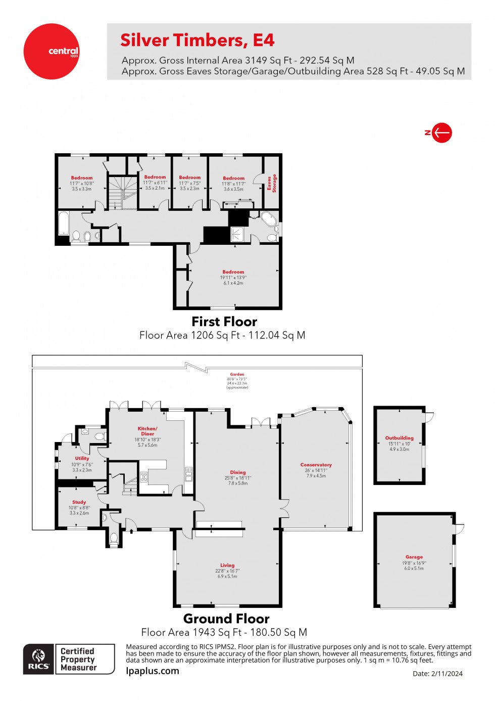 Floorplan for Bury Road, Sewardstone, London