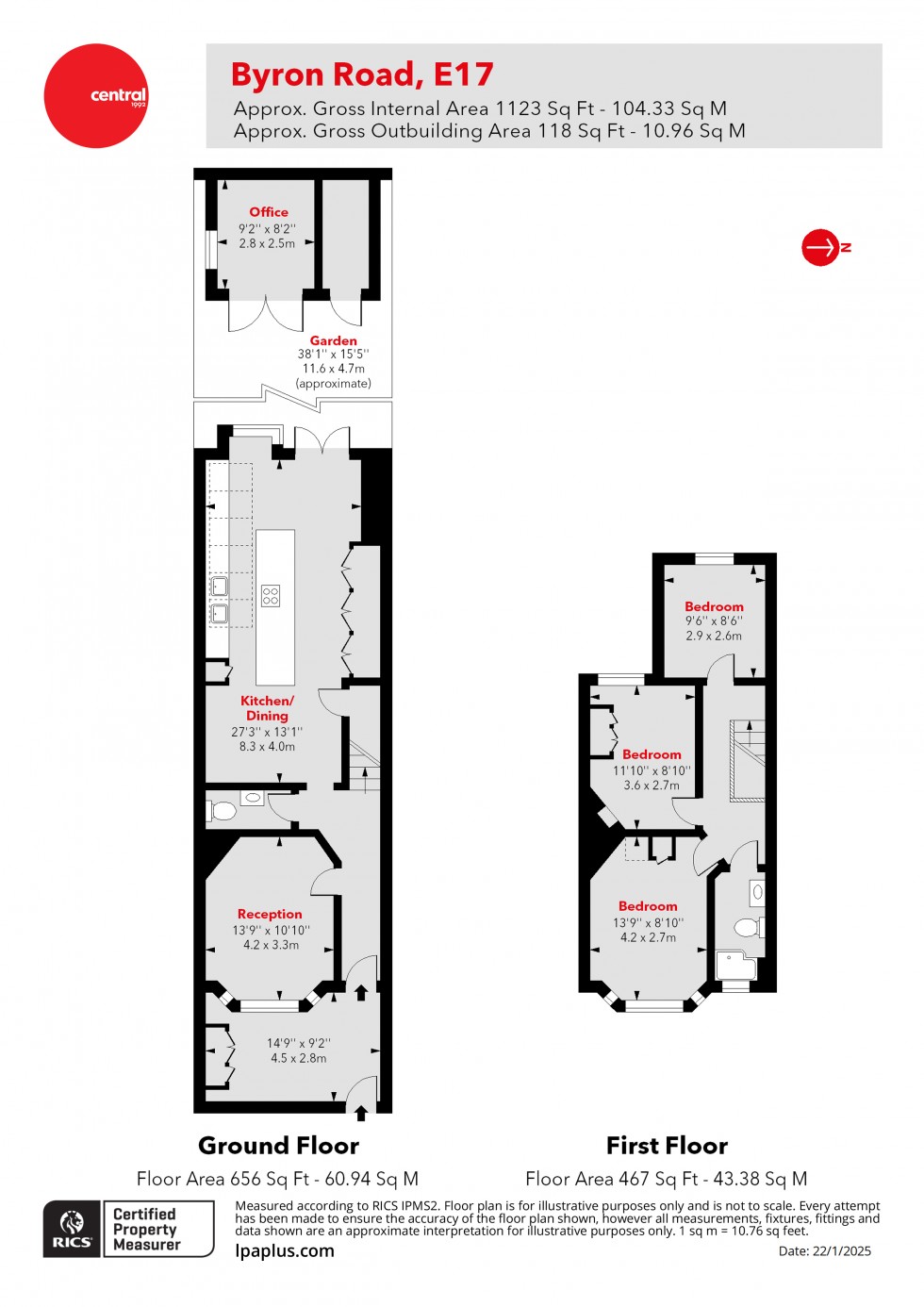 Floorplan for Walthamstow, London