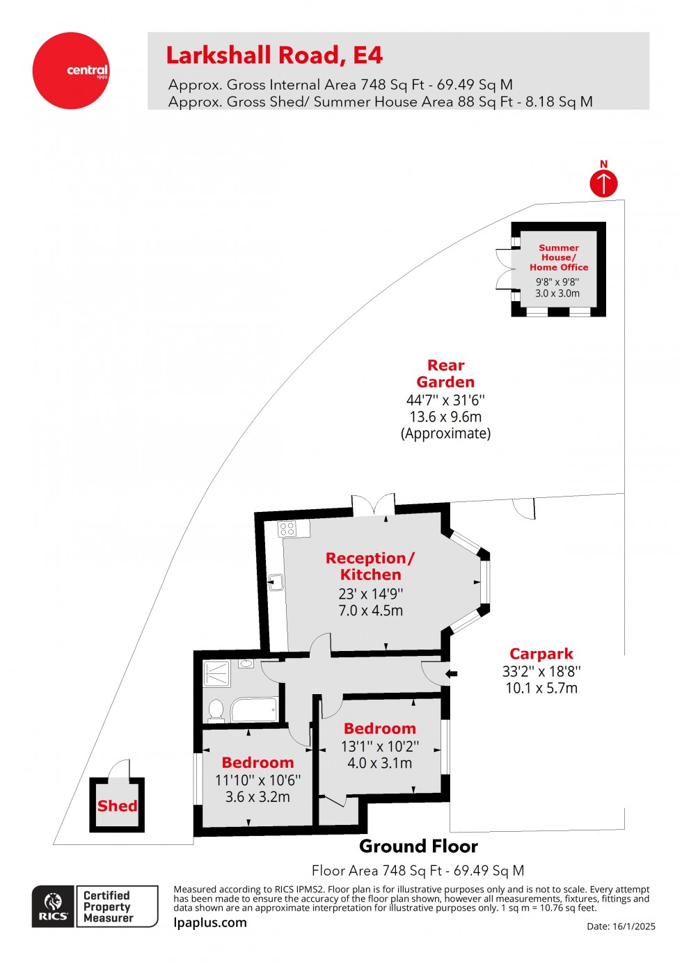 Floorplan for Highams Park, London