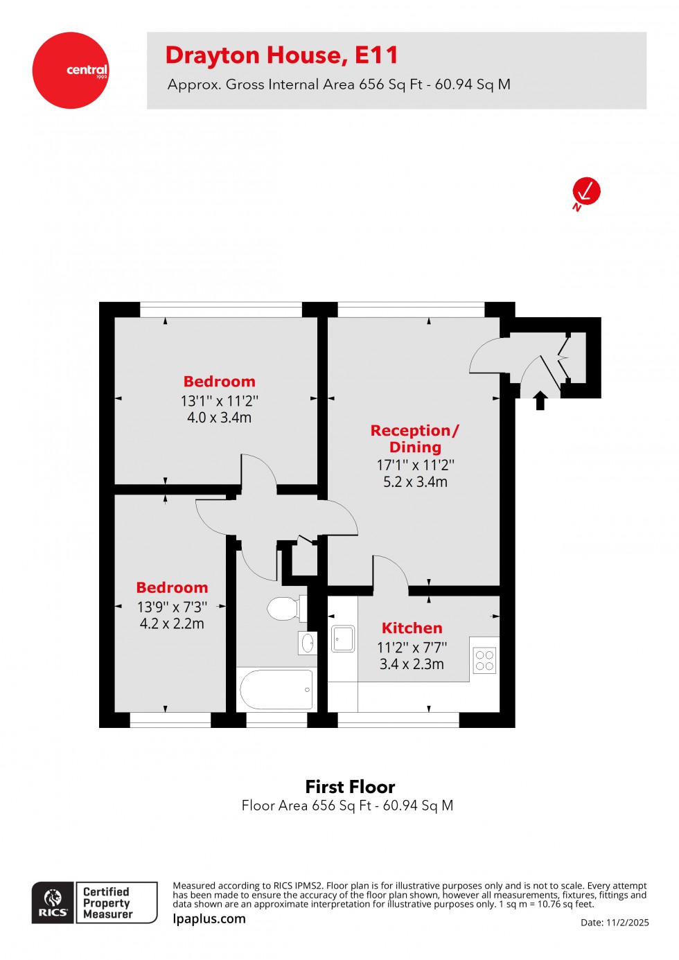 Floorplan for Drayton Road, Leytonstone, London