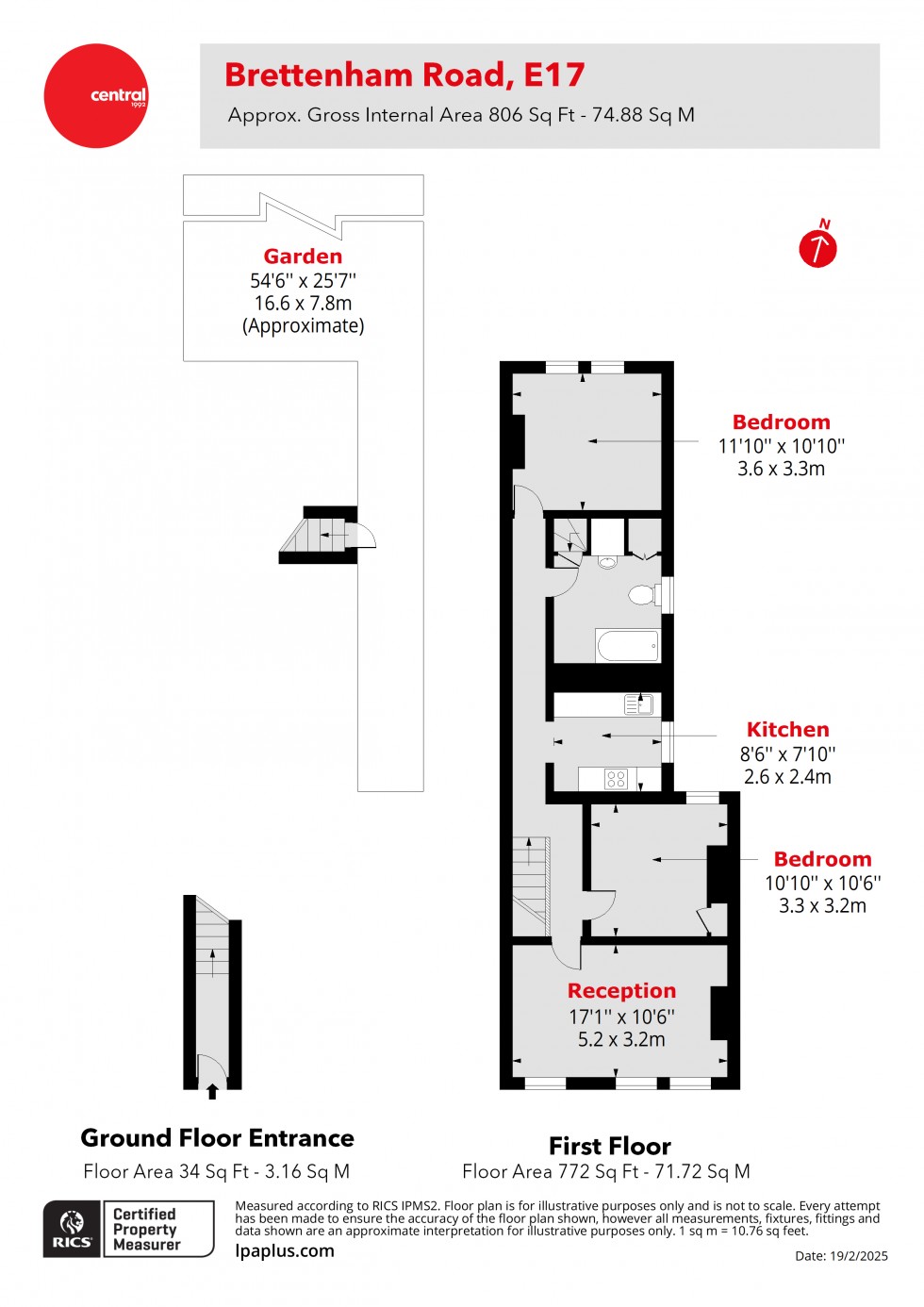 Floorplan for Walthamstow, London