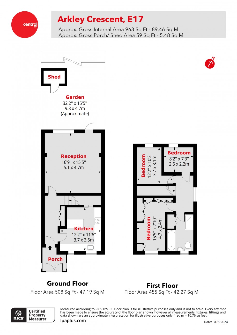 Floorplan for Walthamstow, London