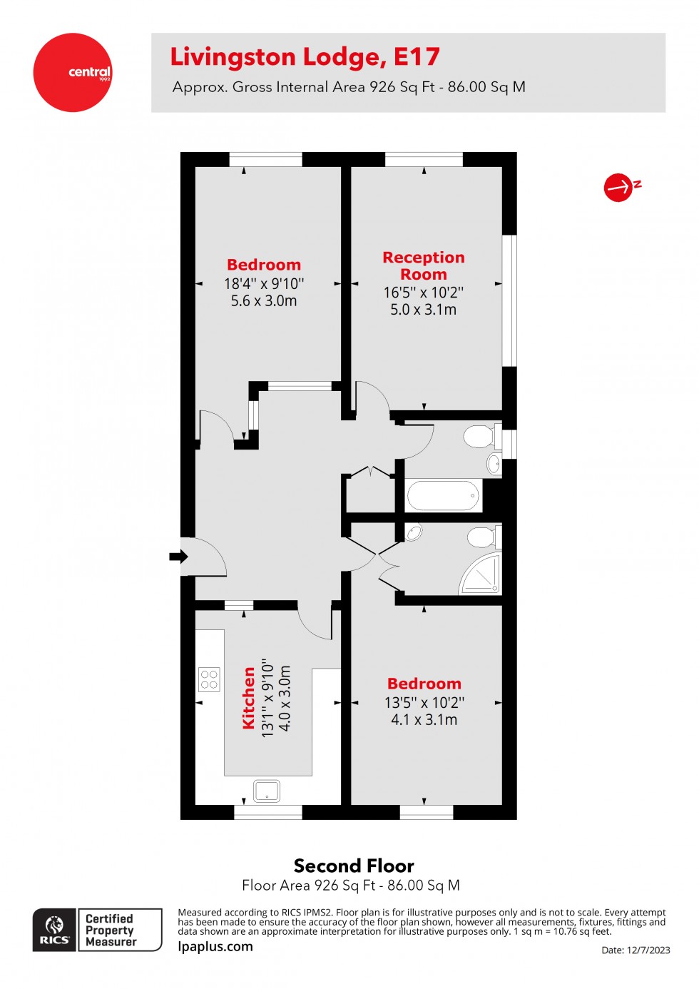 Floorplan for Walthamstow, London