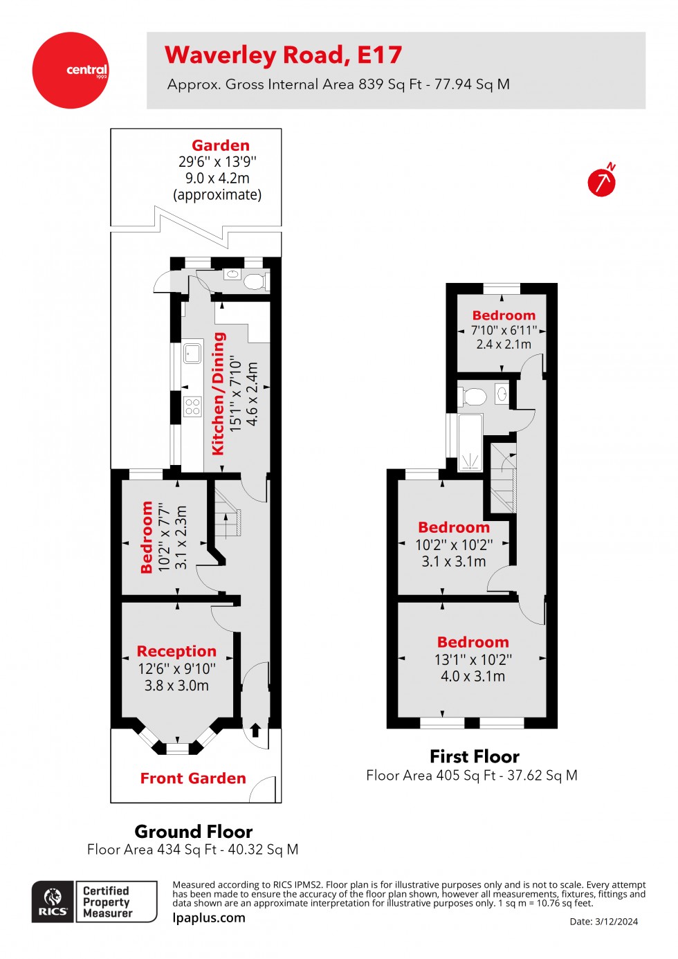 Floorplan for Walthamstow, London