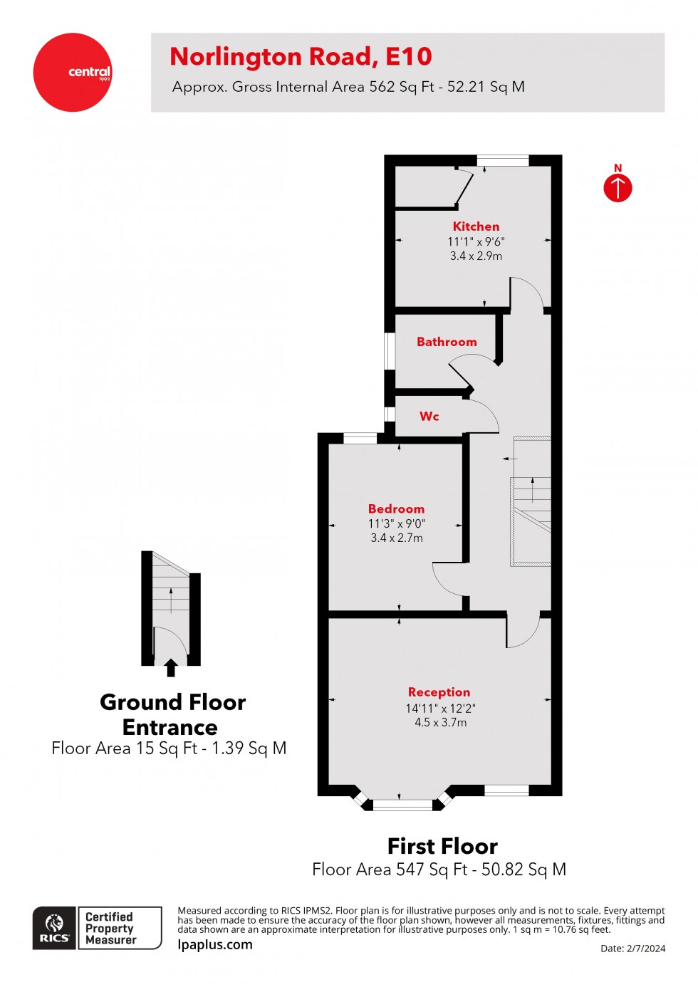 Floorplan for Leyton, London