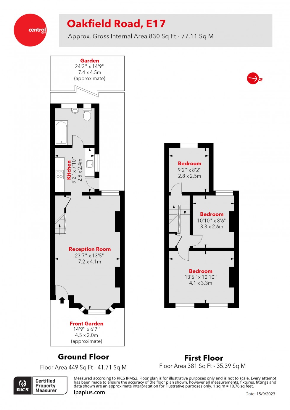 Floorplan for Walthamstow, London