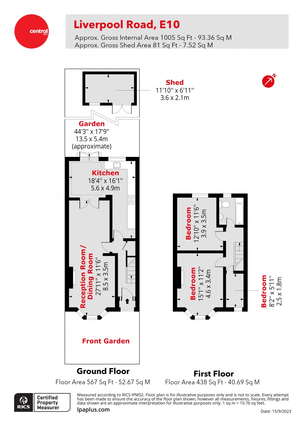 Floorplan for Leyton, London