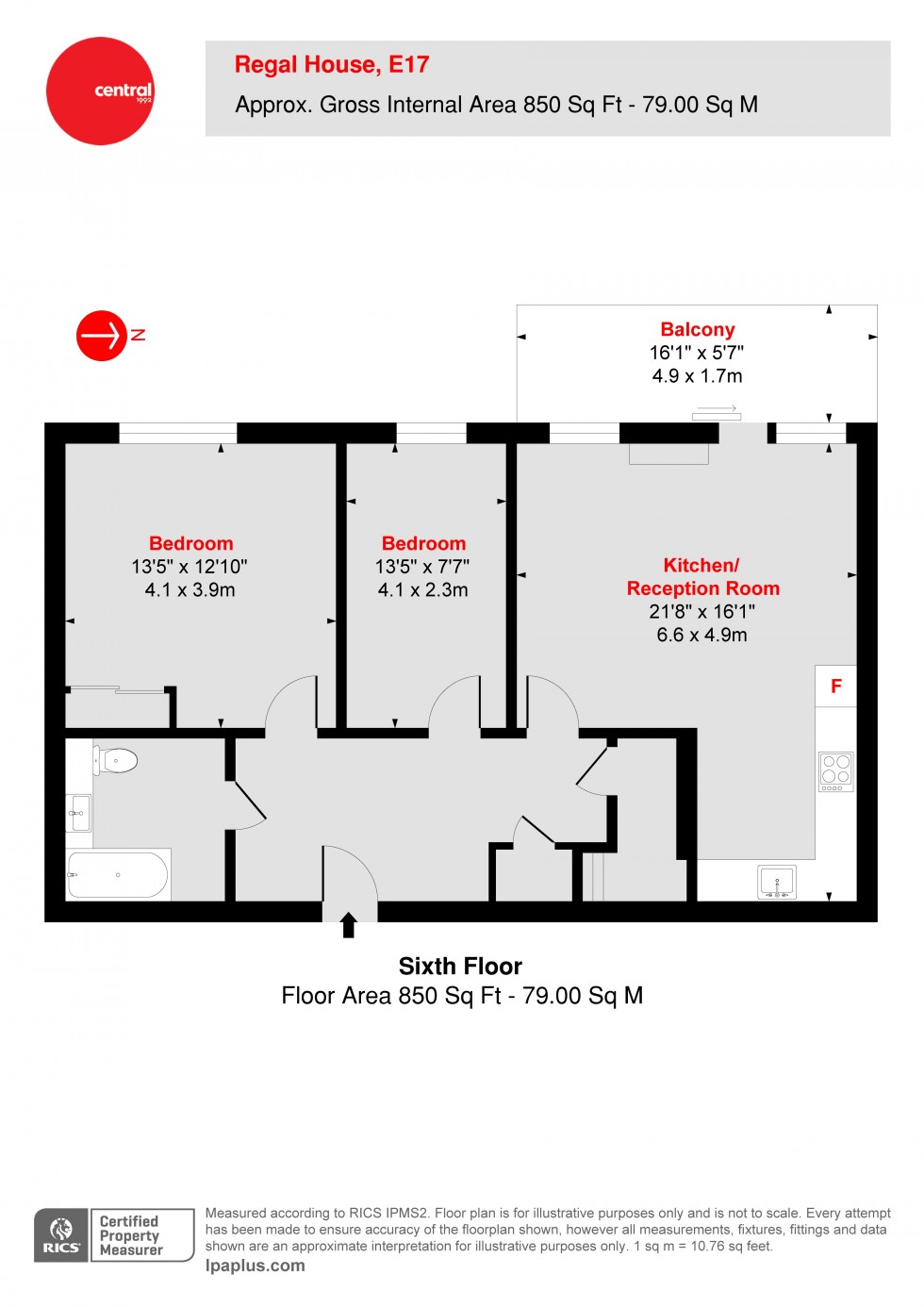 Floorplan for Vanguard Way, Walthamstow, London