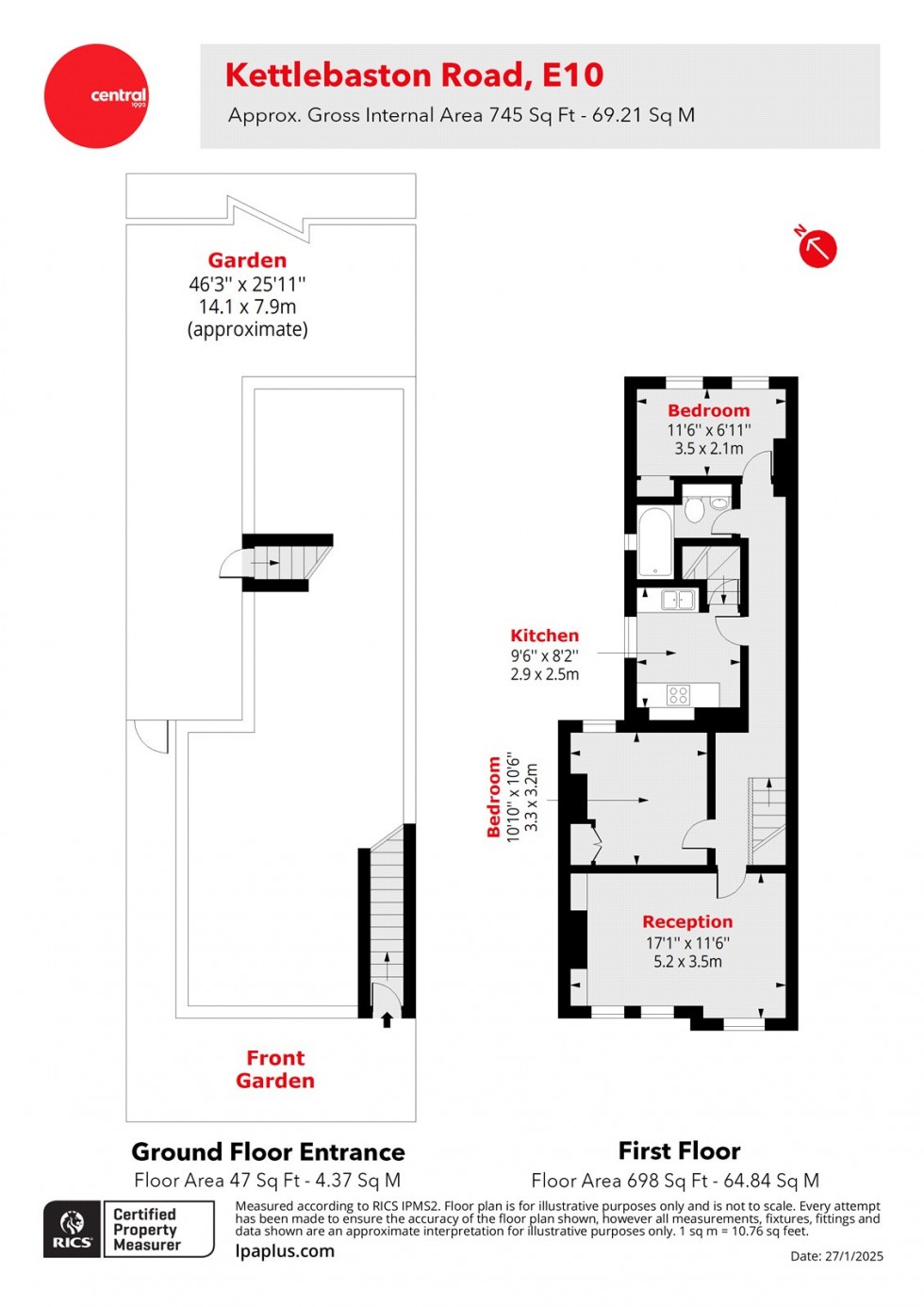 Floorplan for Leyton, London