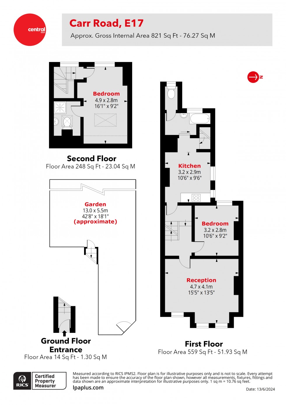 Floorplan for Walthamstow, London