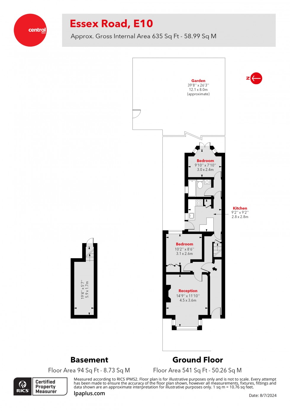 Floorplan for Leyton, London