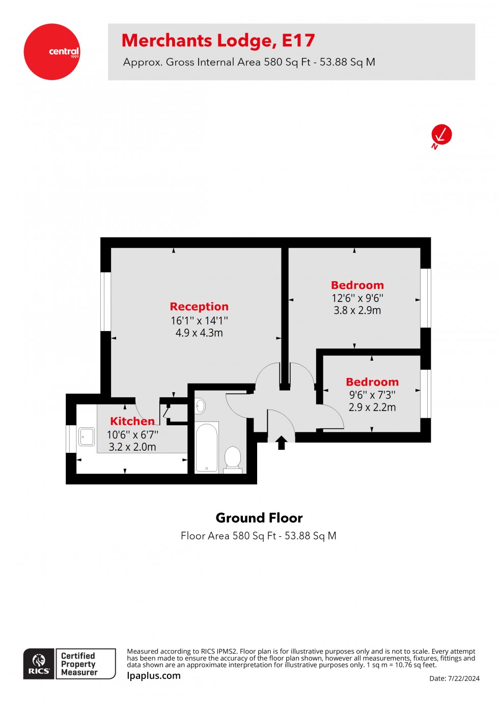 Floorplan for Walthamstow, London