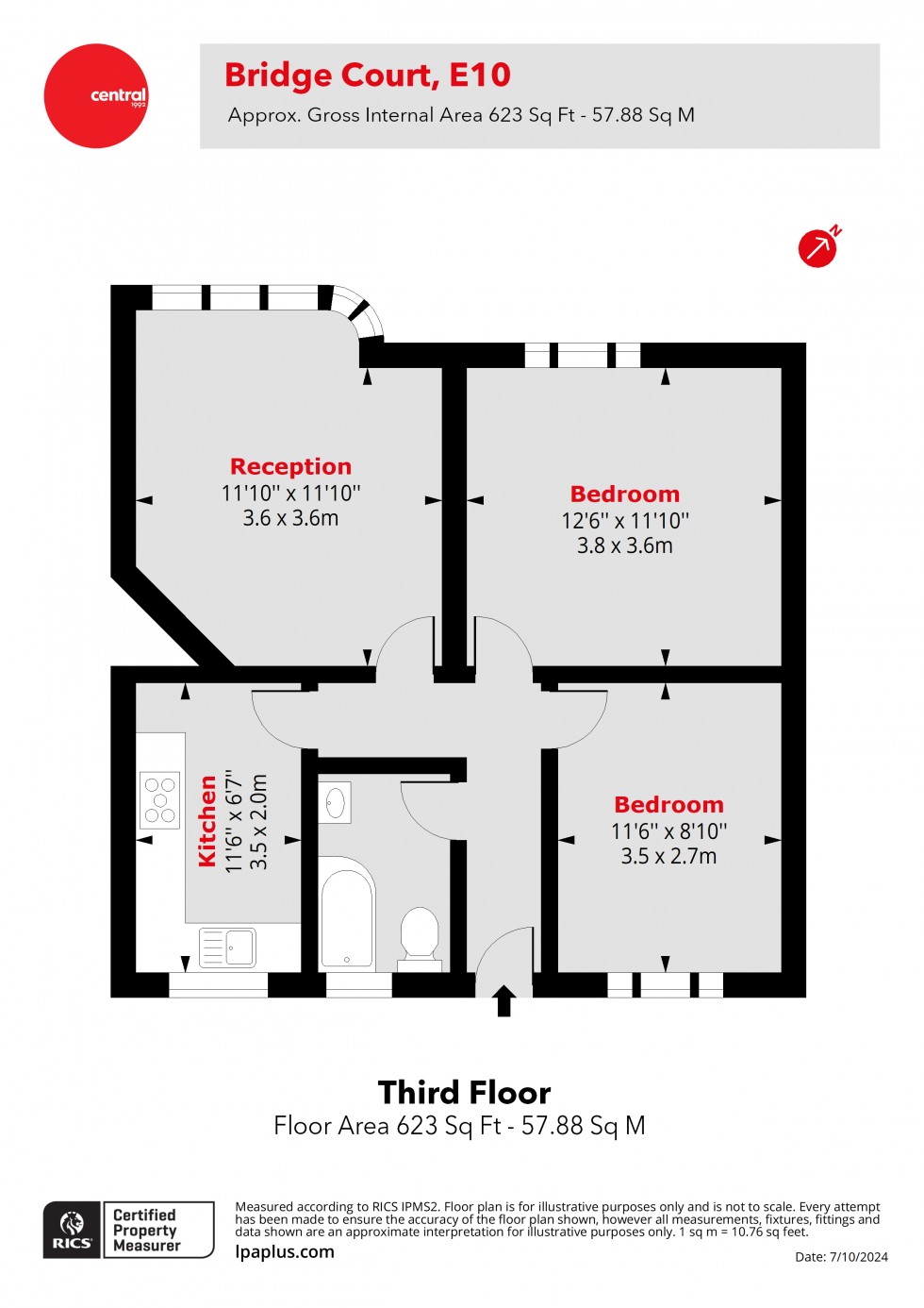 Floorplan for Lea Bridge Road, Leyton, London