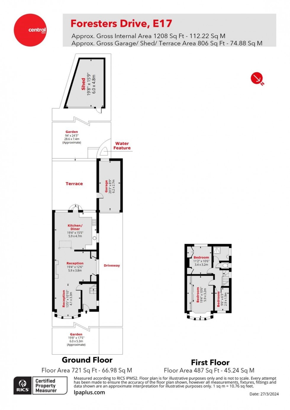 Floorplan for Walthamstow, London