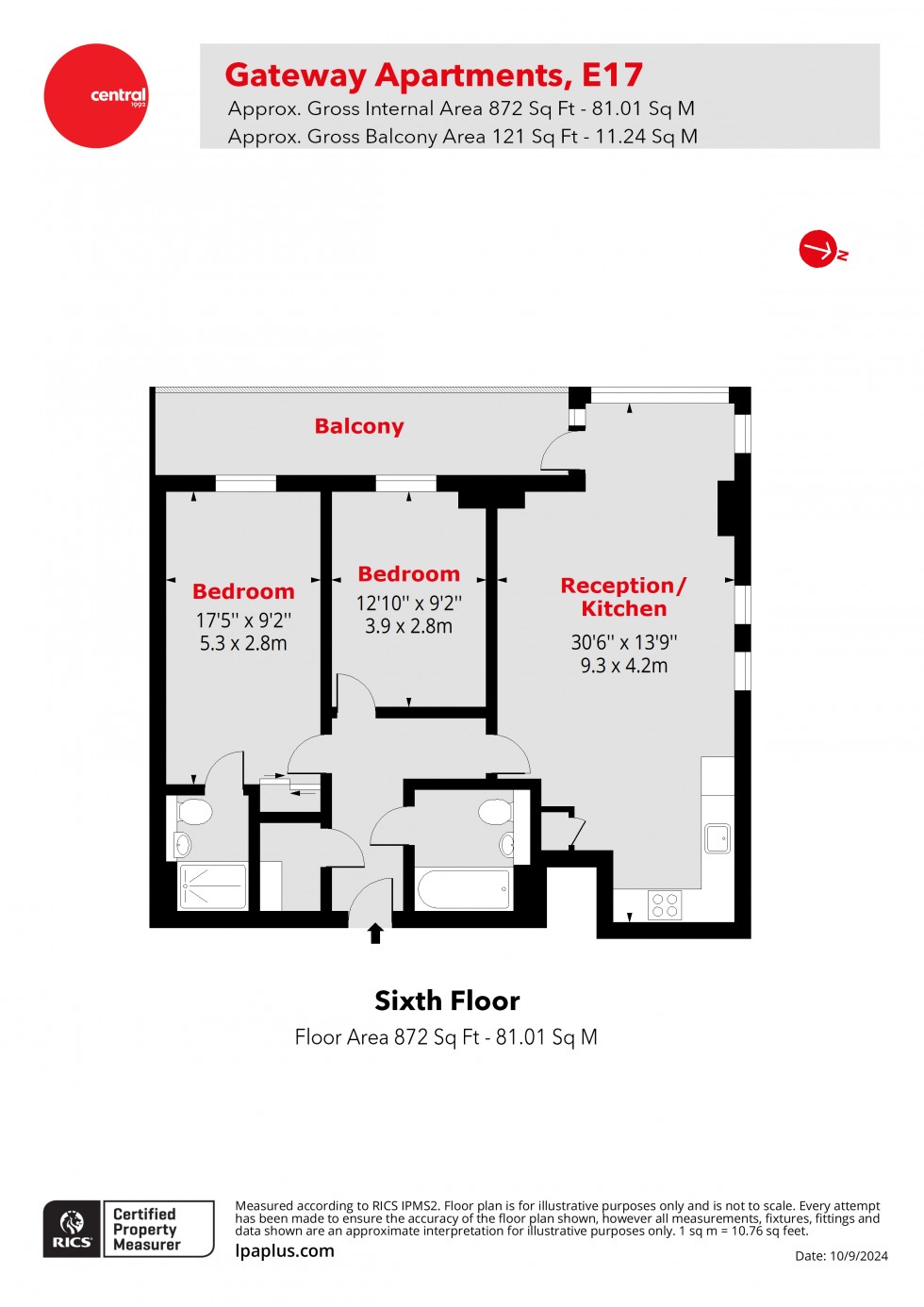 Floorplan for Gateway Apartments, Walthamstow, London