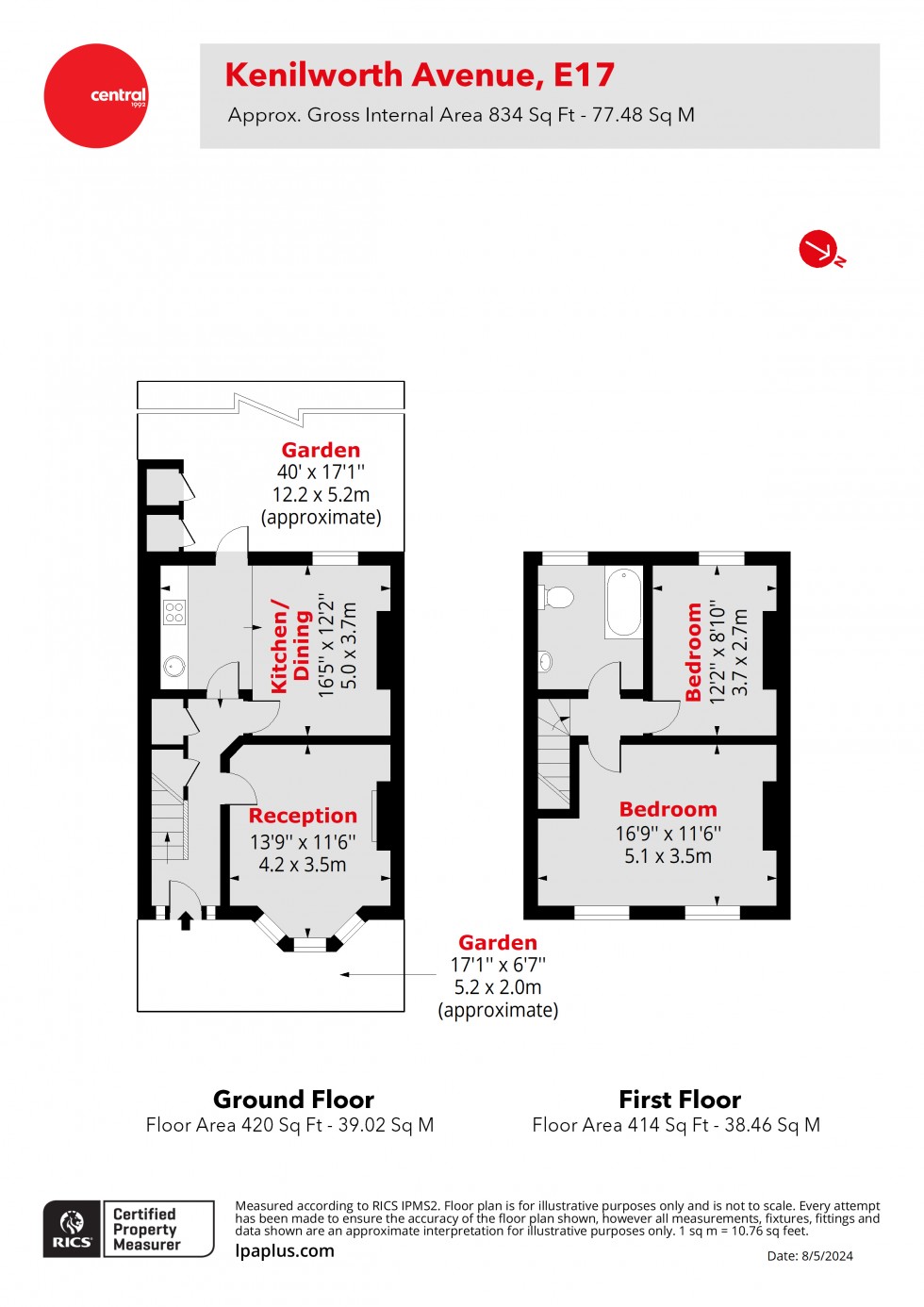 Floorplan for Walthamstow, London