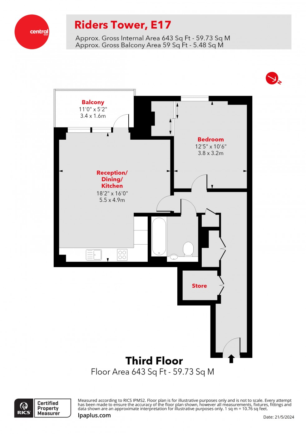 Floorplan for Walthamstow, London