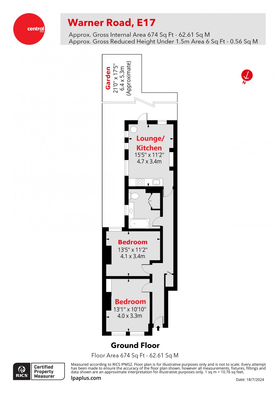 Floorplan for Walthamstow, London