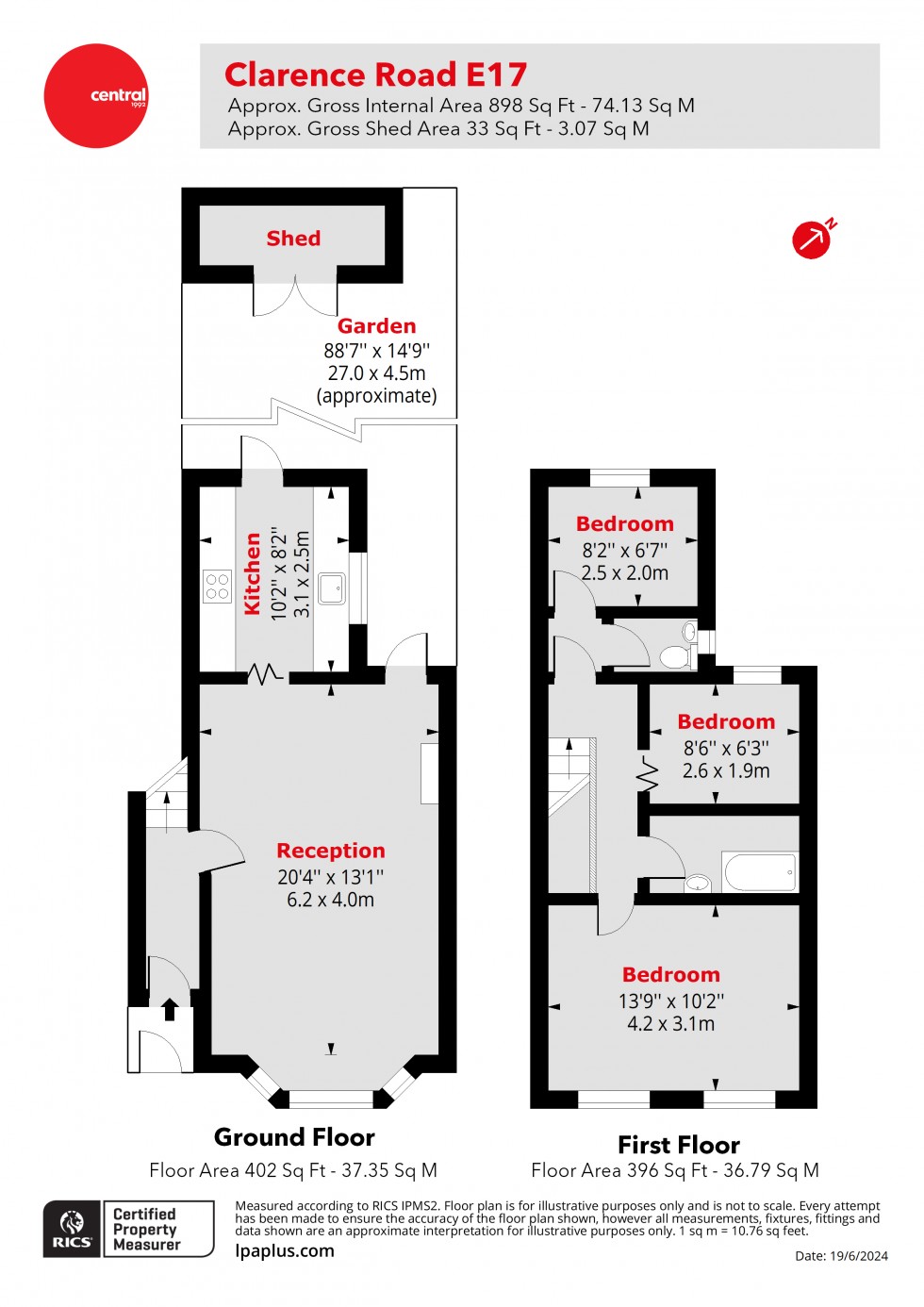 Floorplan for Walthamstow, London