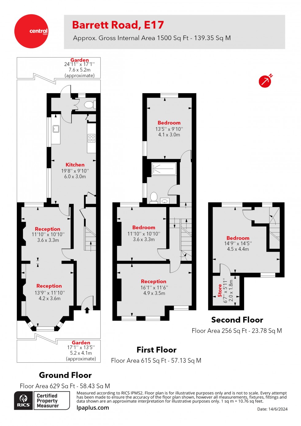 Floorplan for Walthamstow, London