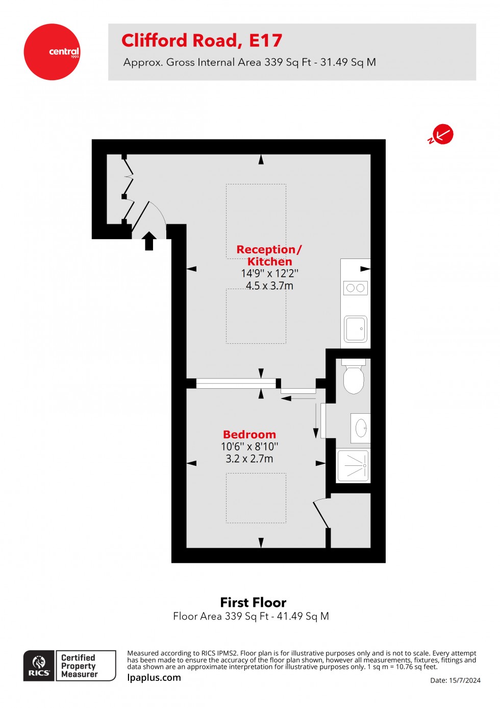 Floorplan for Walthamstow, London