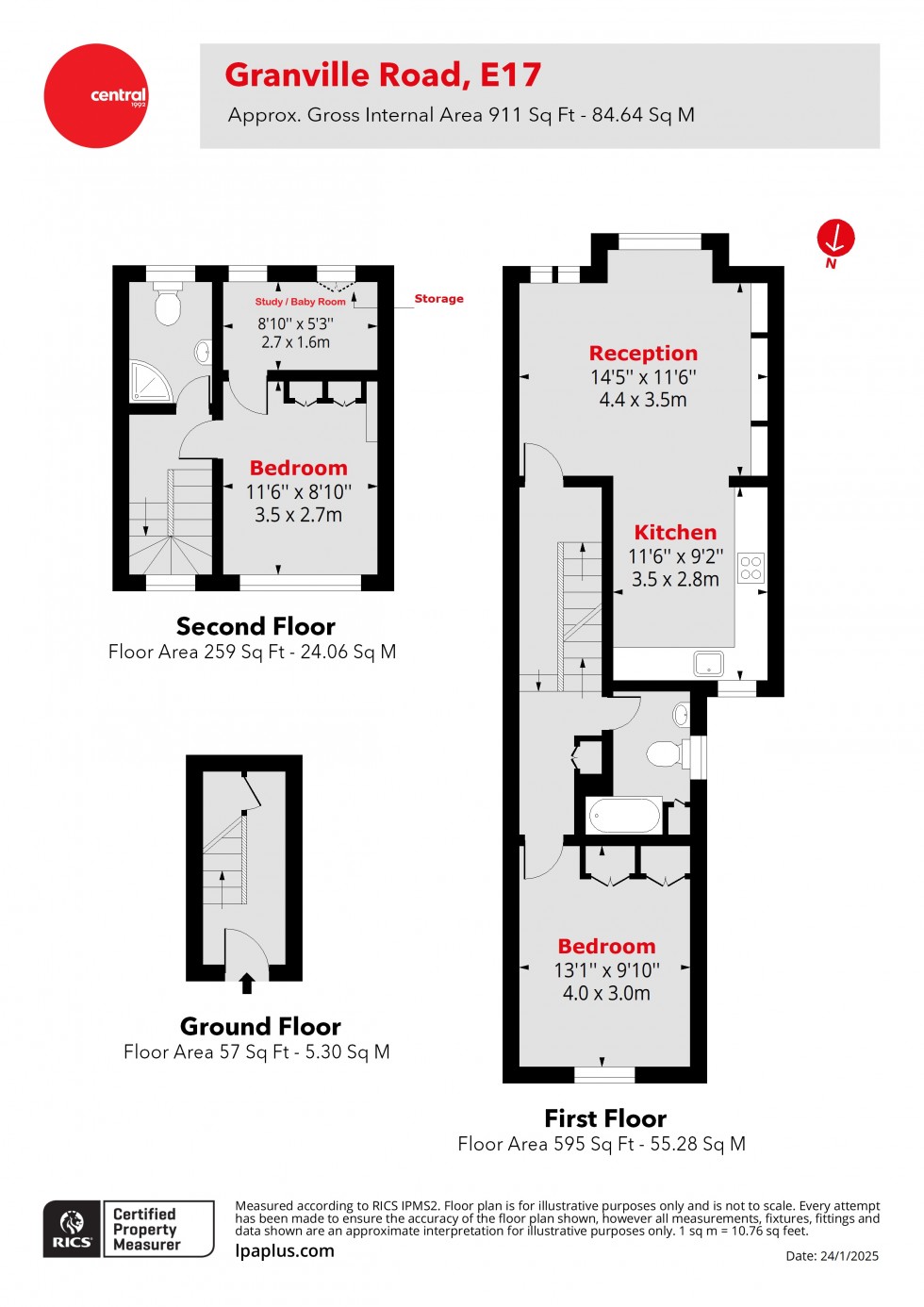 Floorplan for Walthamstow, London