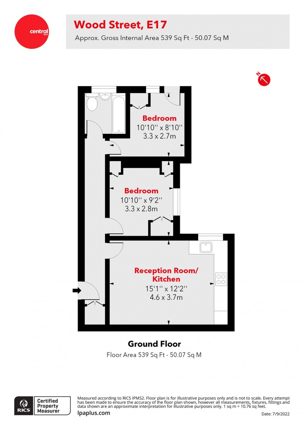 Floorplan for Walthamstow, London