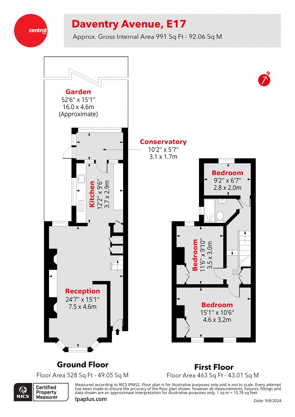 Floorplan for Walthamstow, London