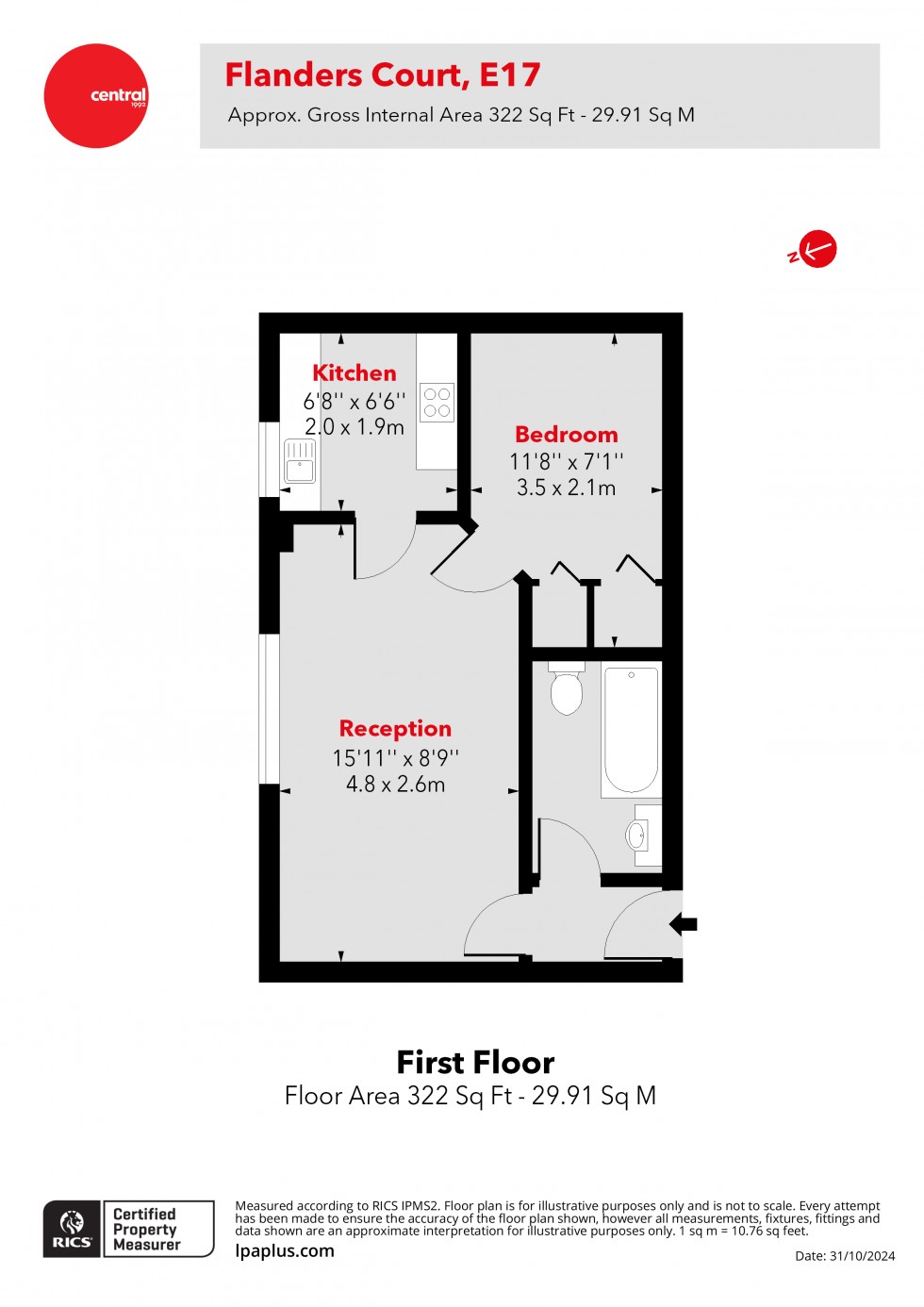 Floorplan for Walthamstow, London