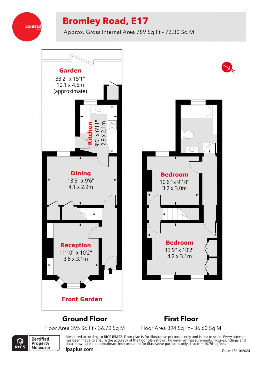 Floorplan for Walthamstow, London