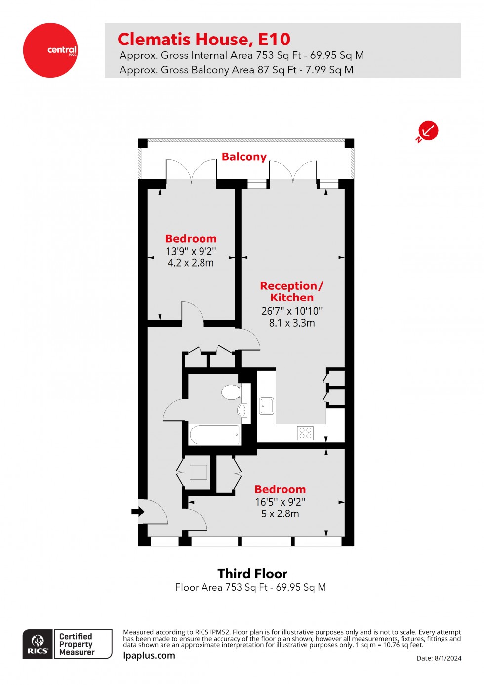 Floorplan for Leyton, London