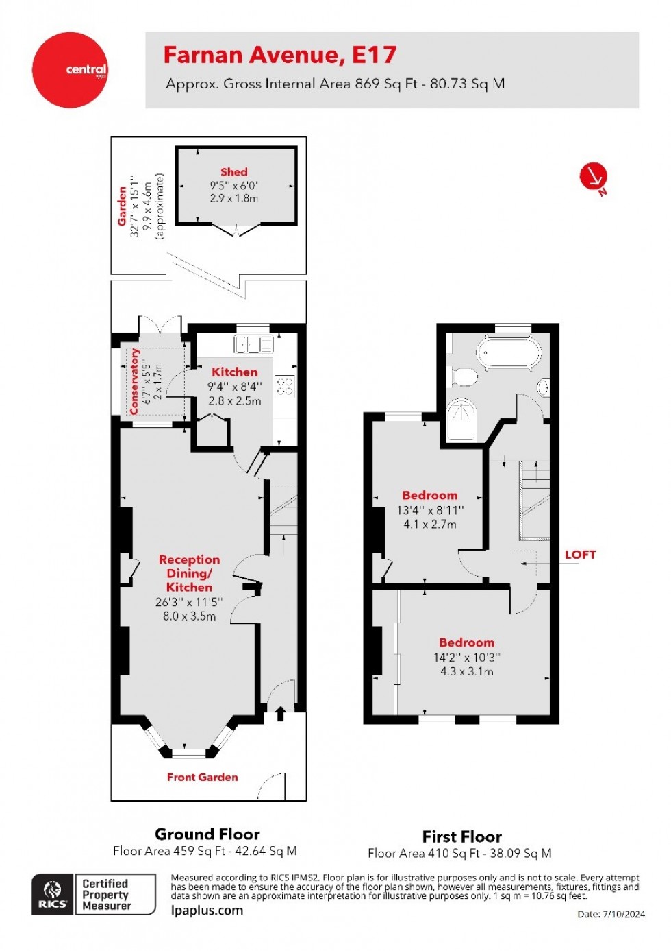 Floorplan for Walthamstow, London