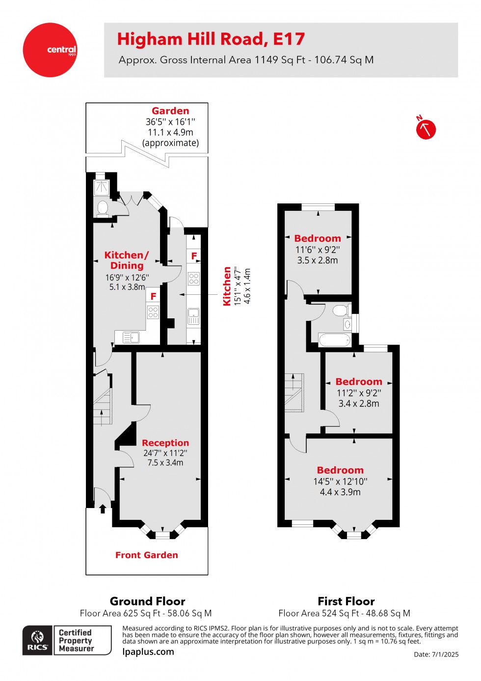 Floorplan for Walthamstow, London