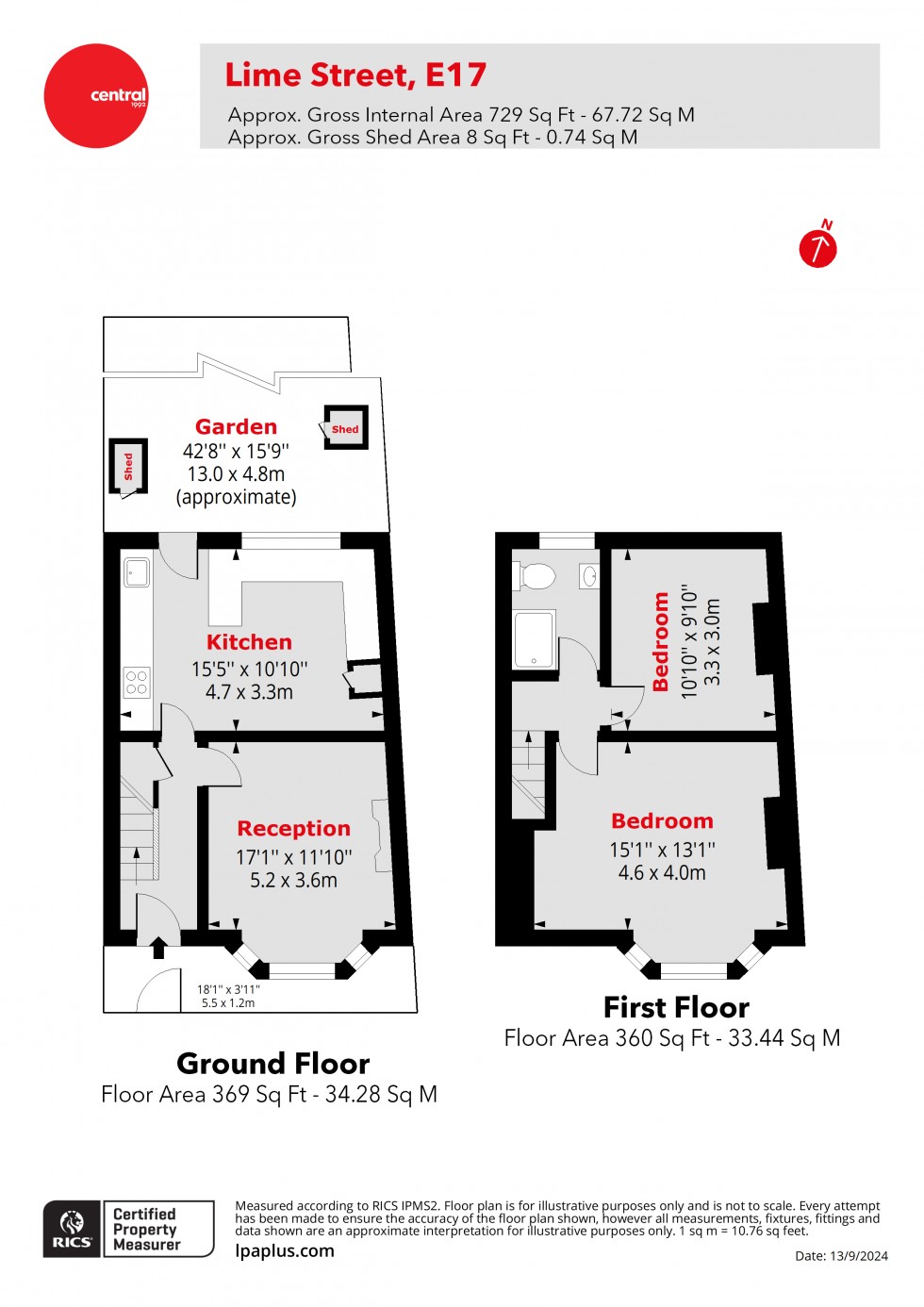 Floorplan for Walthamstow, London