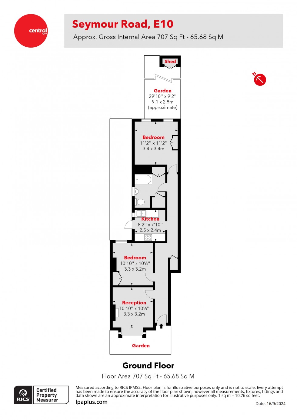 Floorplan for Leyton, London