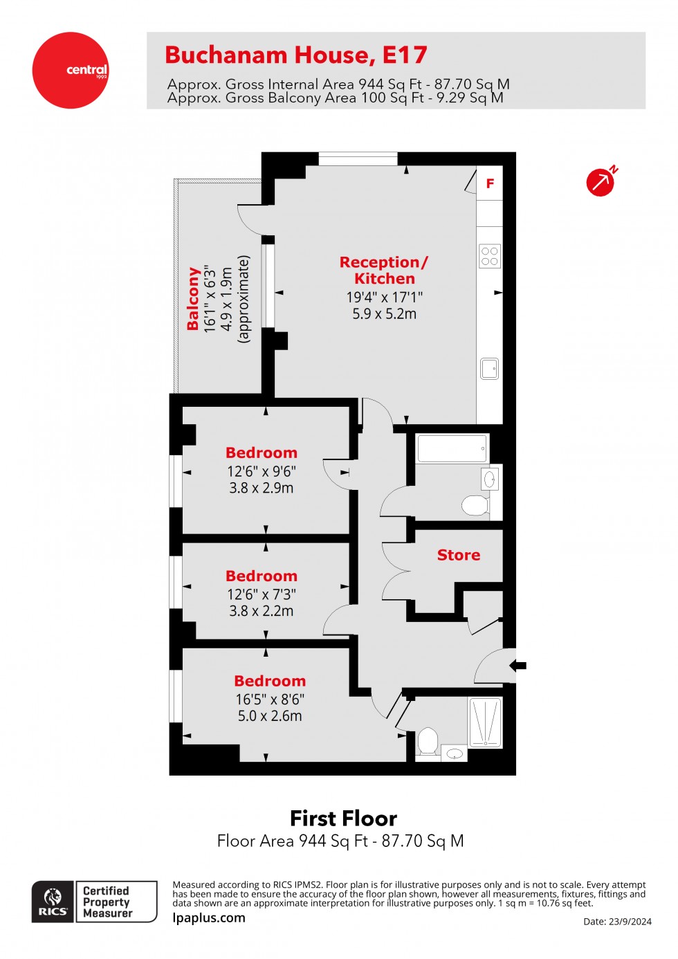 Floorplan for Walthamstow, London