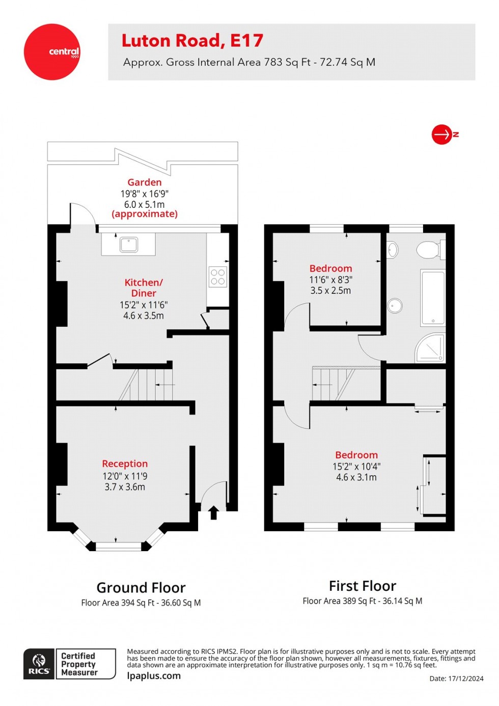 Floorplan for Walthamstow, London