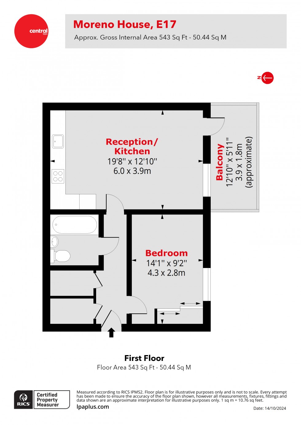 Floorplan for Marlowe Road, Walthamstow, London