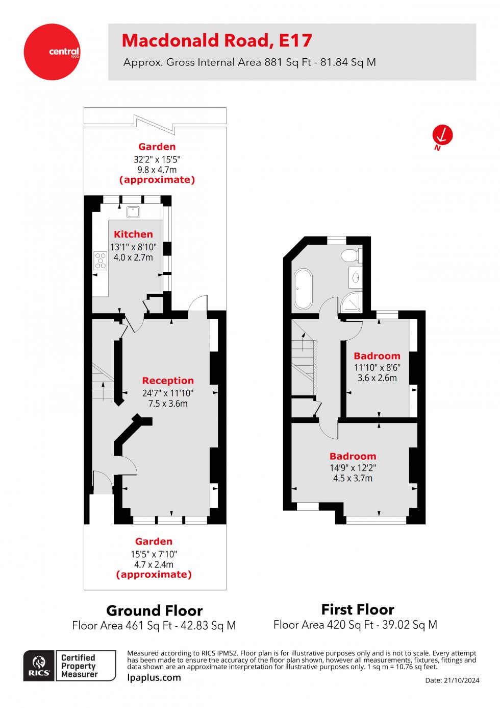 Floorplan for Walthamstow, London