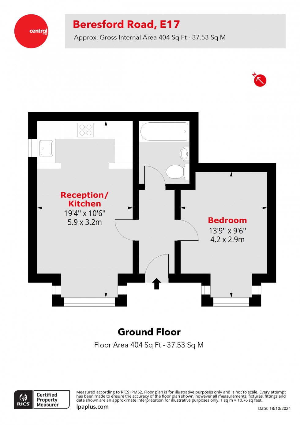 Floorplan for Beresford Road, Walthamstow, London