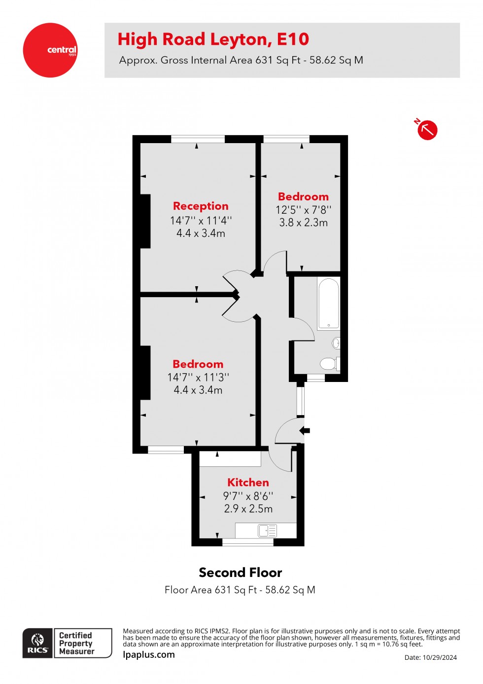 Floorplan for Leyton, London