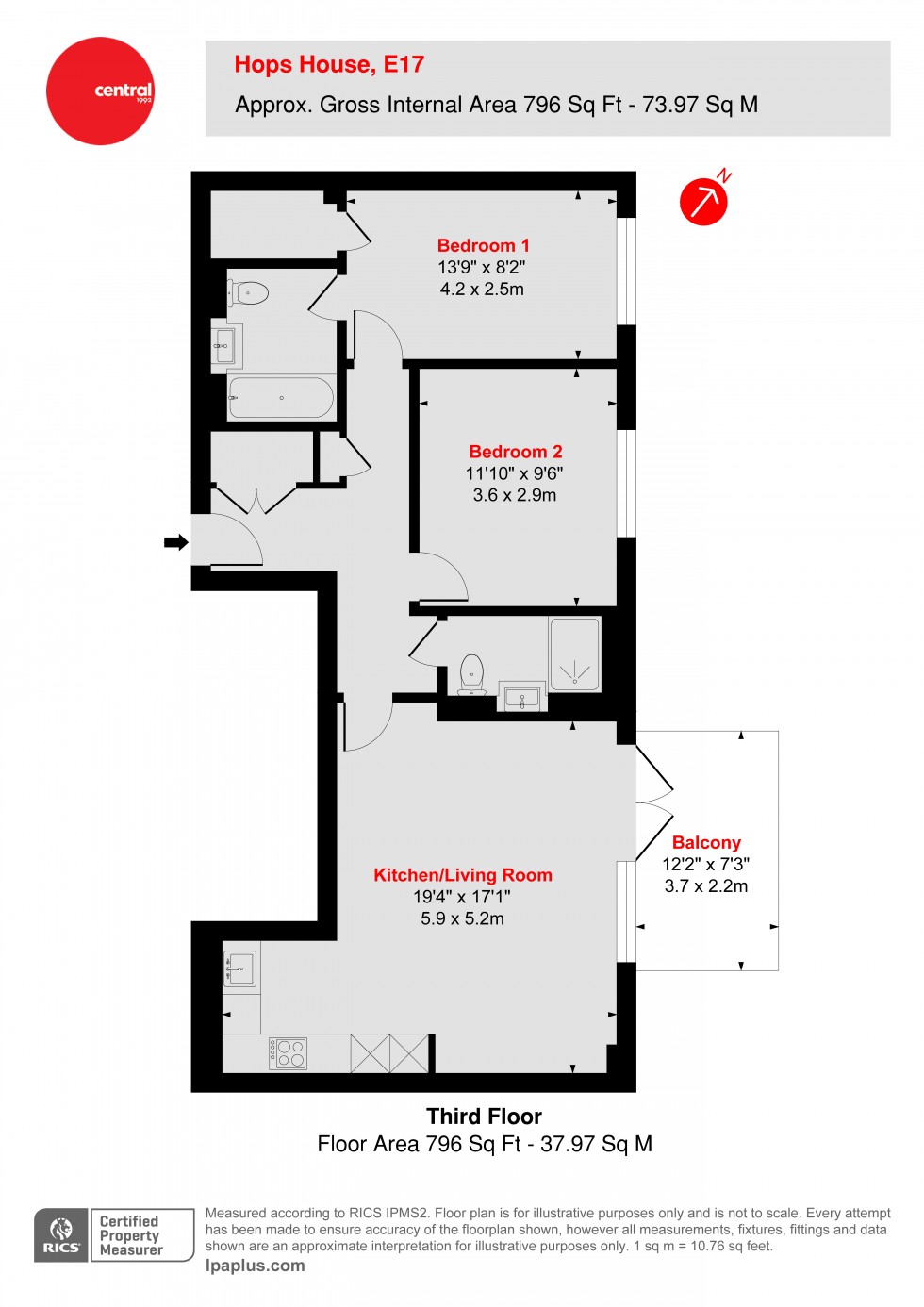 Floorplan for Old Brewery Way, Walthamstow, London