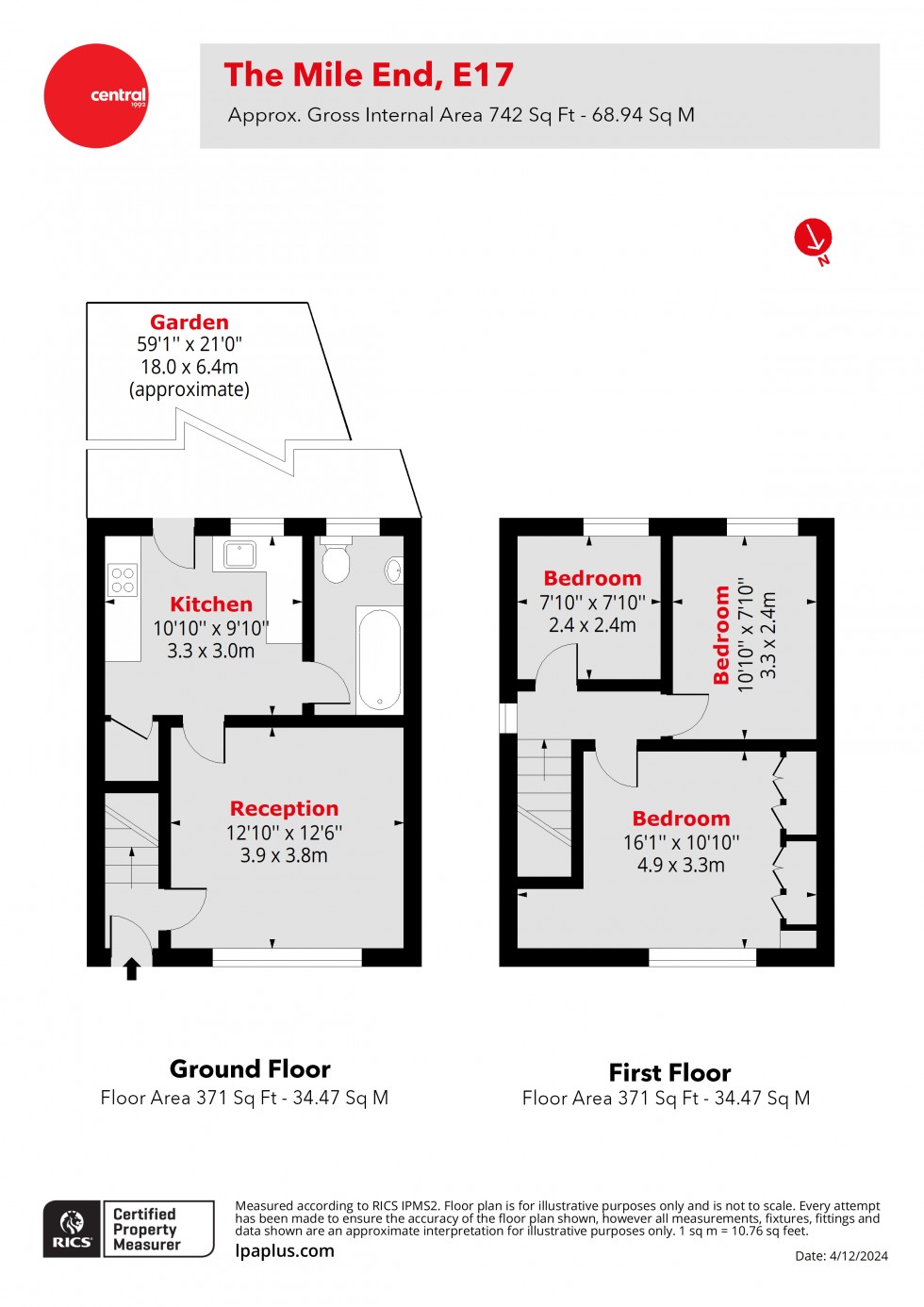 Floorplan for Walthamstow, London