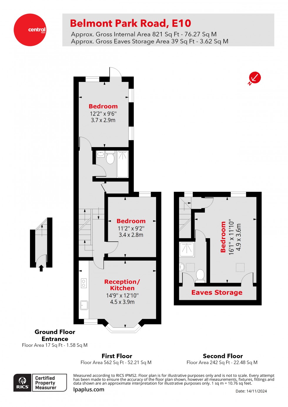 Floorplan for Leyton, London