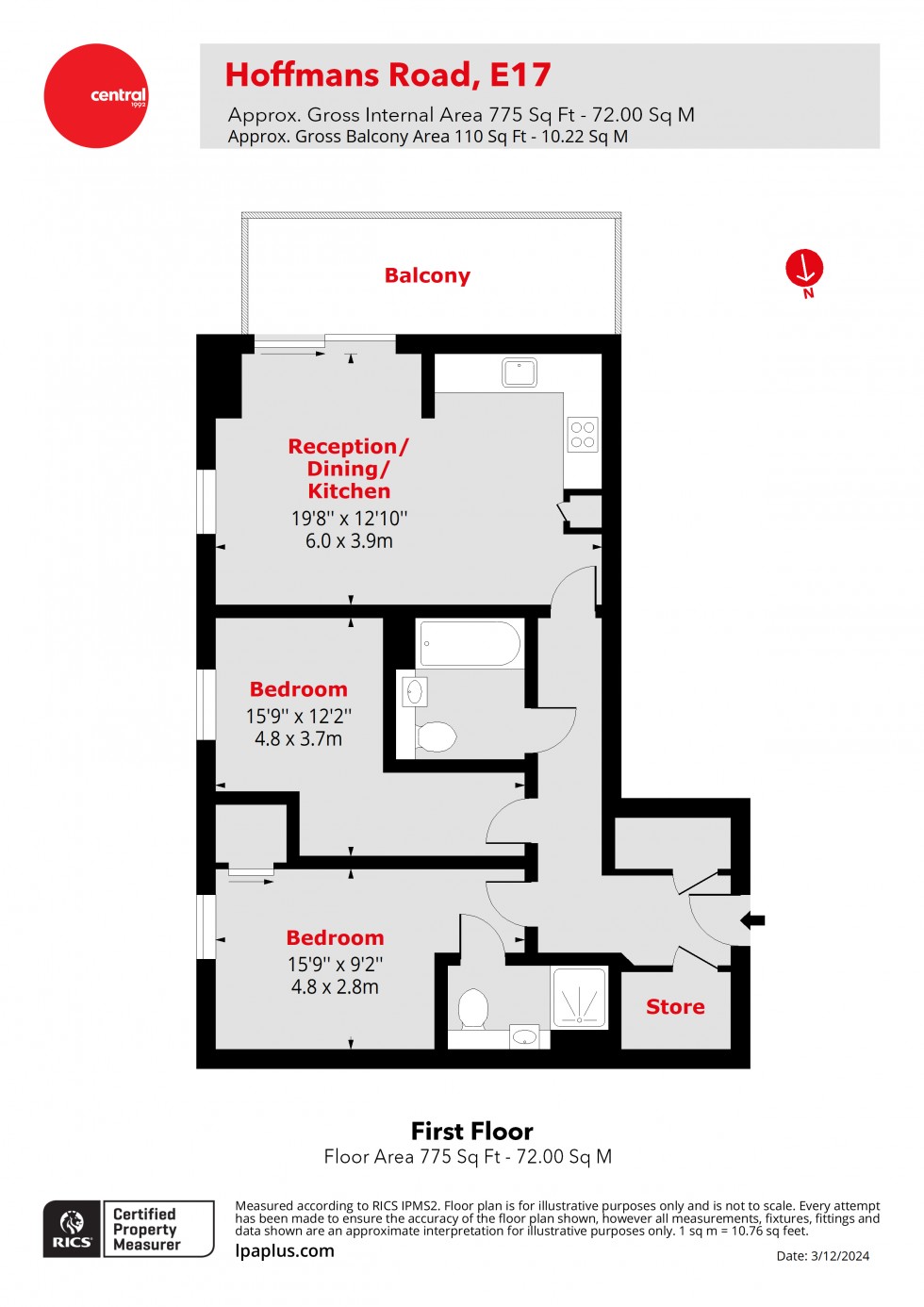 Floorplan for Walthamstow, London