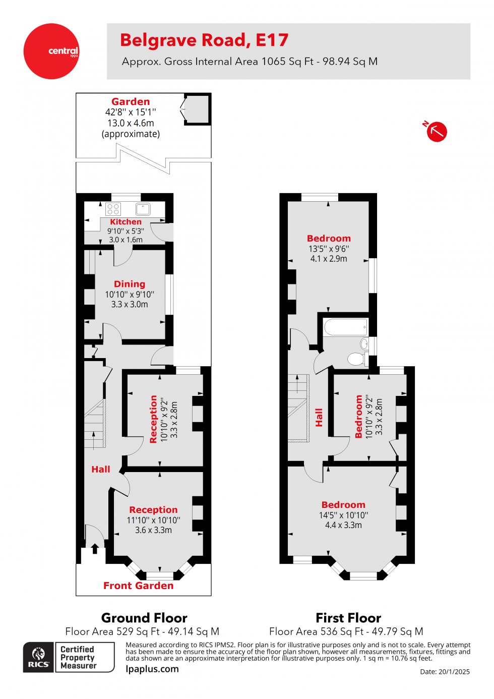 Floorplan for Walthamstow, London