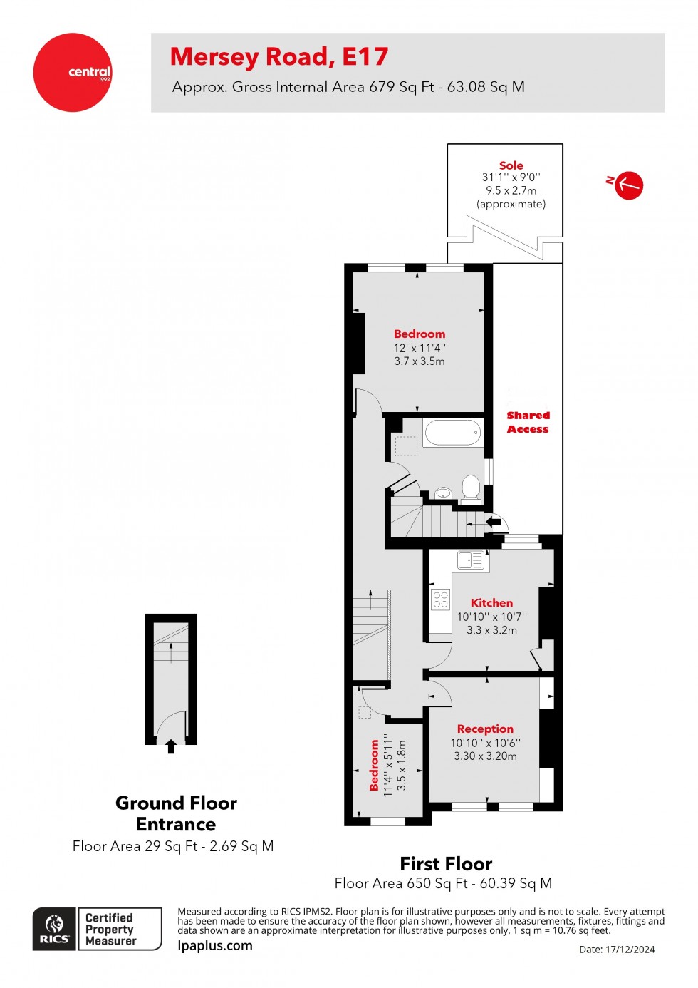 Floorplan for Walthamstow, London