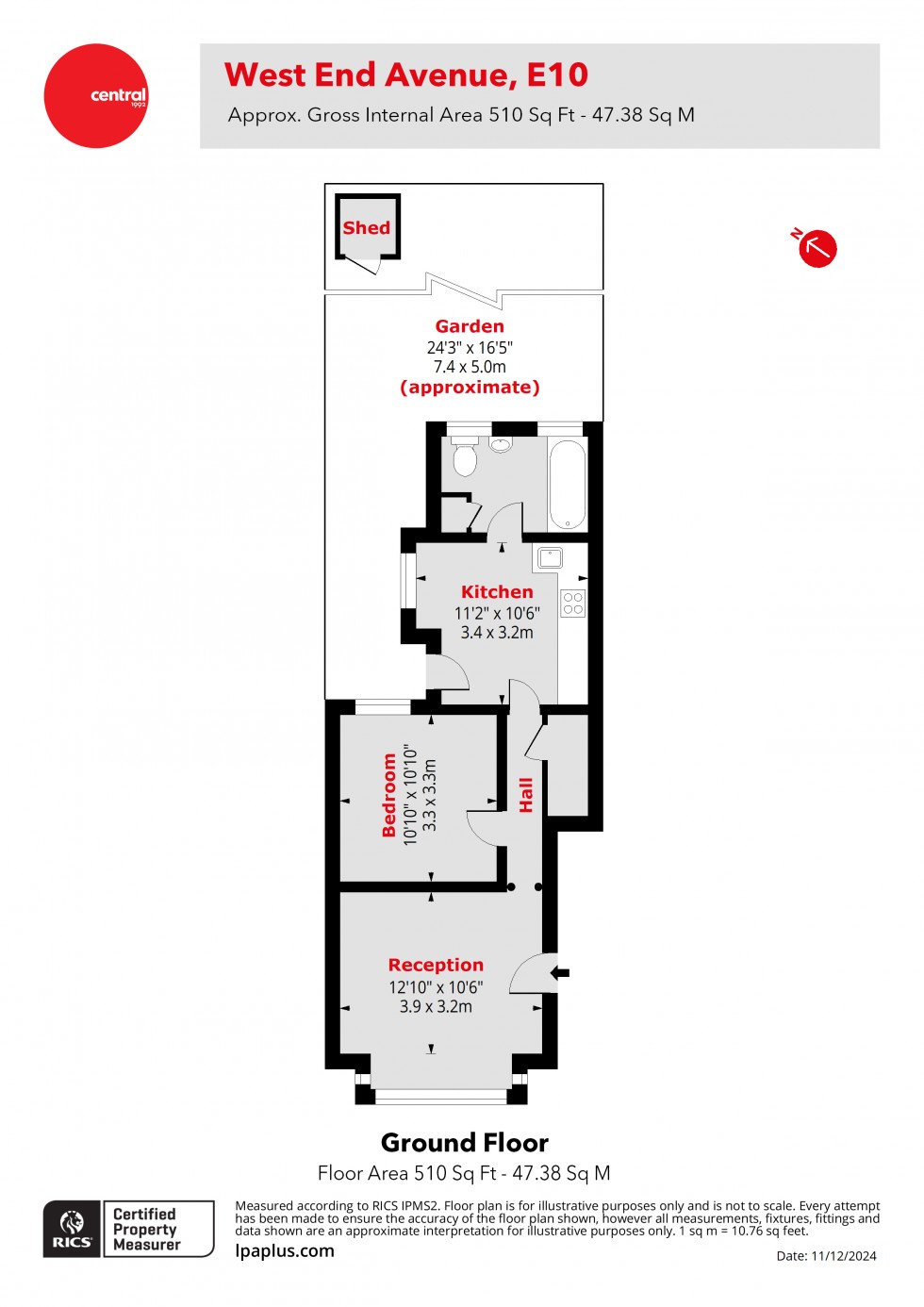 Floorplan for Leyton, London