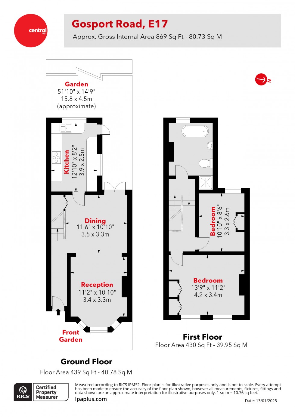 Floorplan for Walthamstow, London