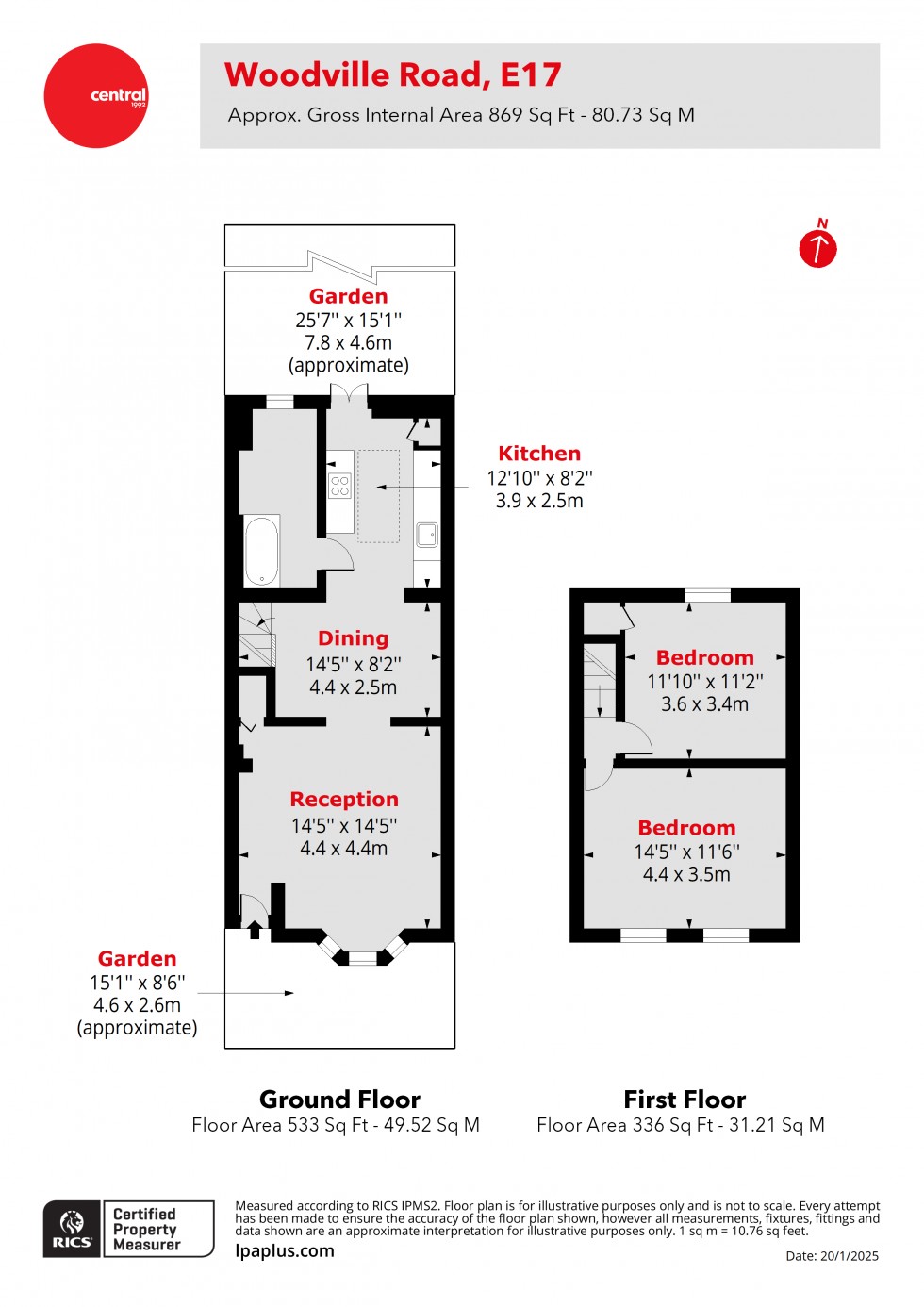 Floorplan for Walthamstow, London